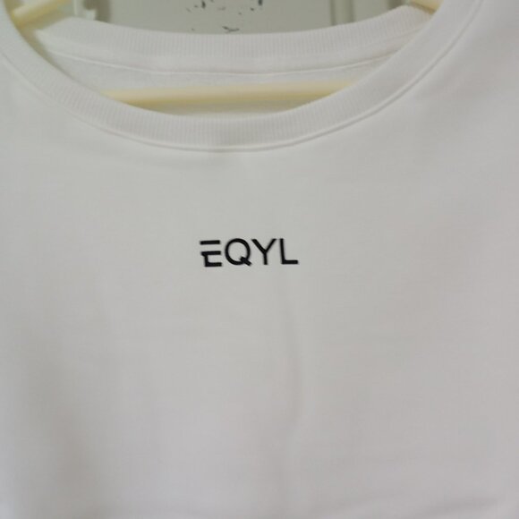 EQYL Set Sweatshirt And Sports Bras Crewneck Black And White Womens Size XL - Picture 5 of 12